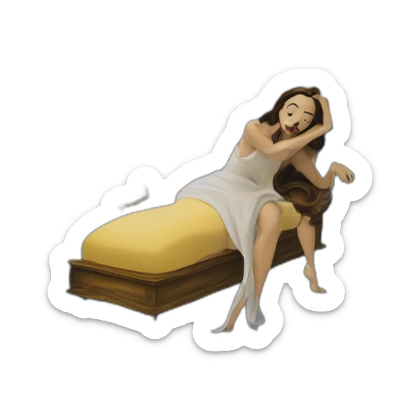 Persistence of Memory by Salvador Dali in the style of Disney’s Beauty and the Beast sticker