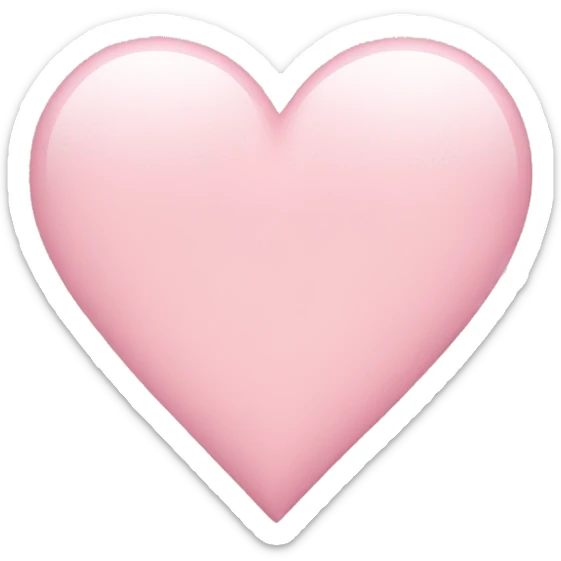Light pink heart sticker