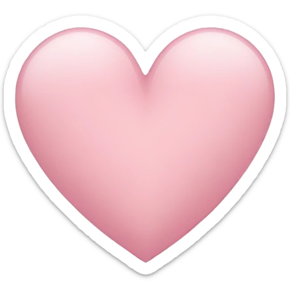 Light pink heart sticker