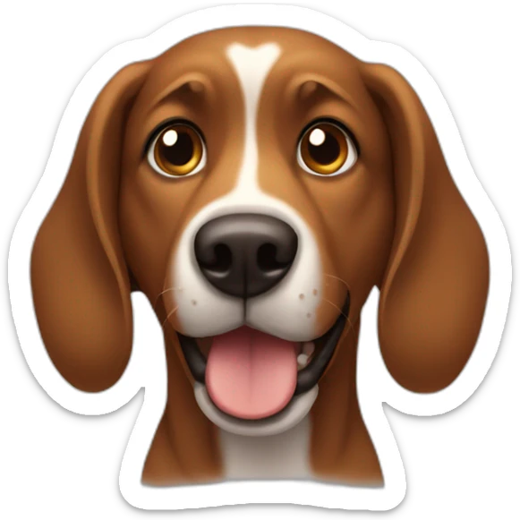 Brown dog sticker