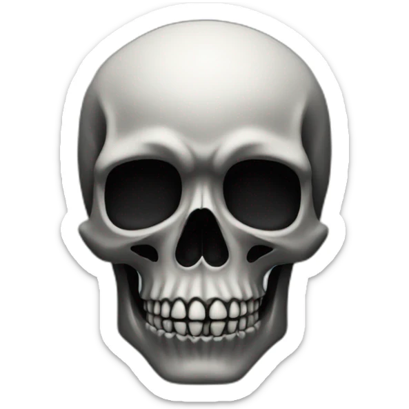 black skull sticker