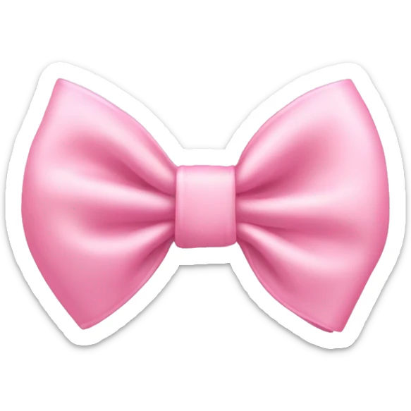baby pink bow sticker