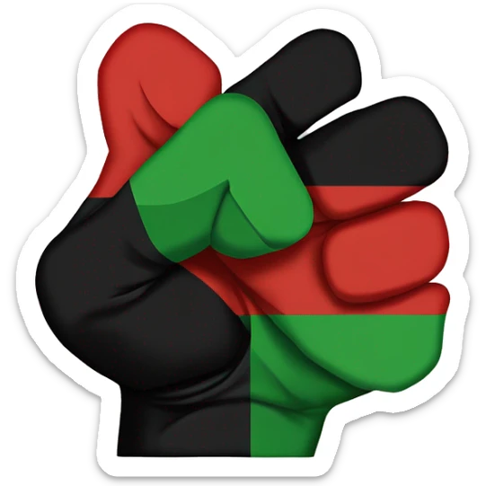 Black Power Fist and “Red and Black and Green” Flag  - Juneteenth - Freedom is NOT free ! sticker