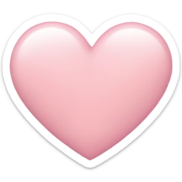 light pink heart sticker