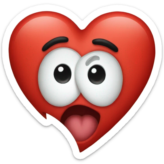 red heart sticker