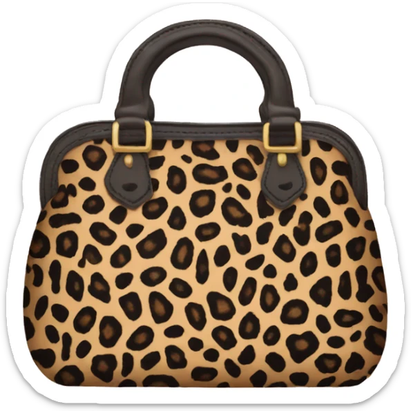leopard print purse sticker