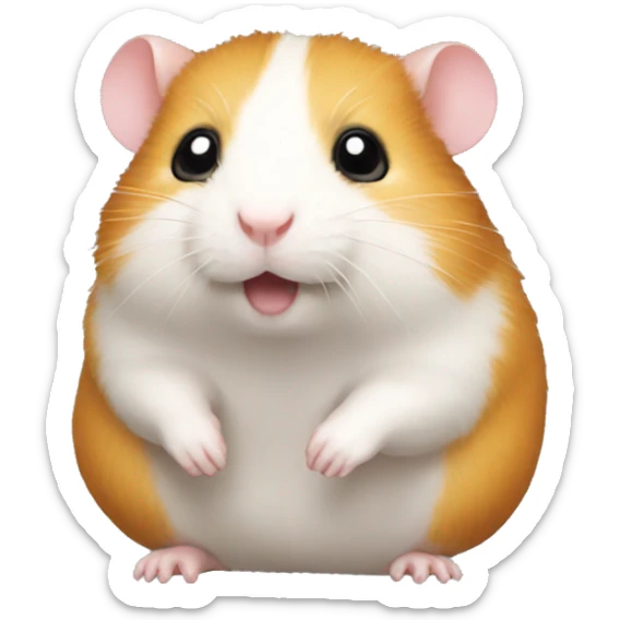 half of hamster sticker