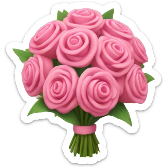 pink bouquet sticker