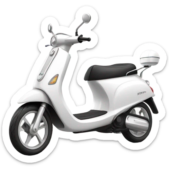 White scooter  sticker