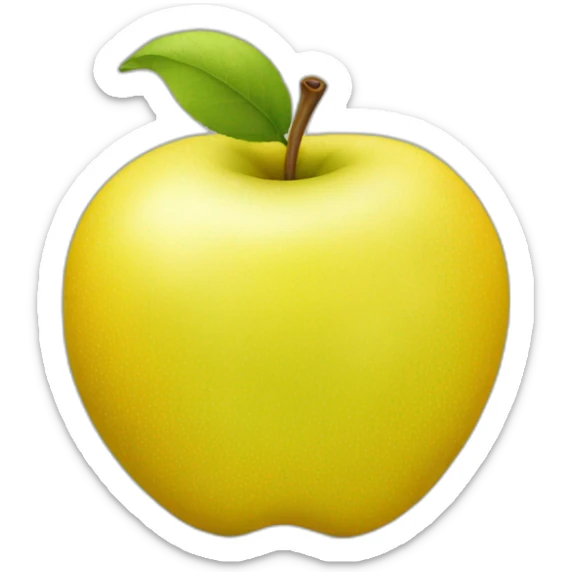yellow apple sticker