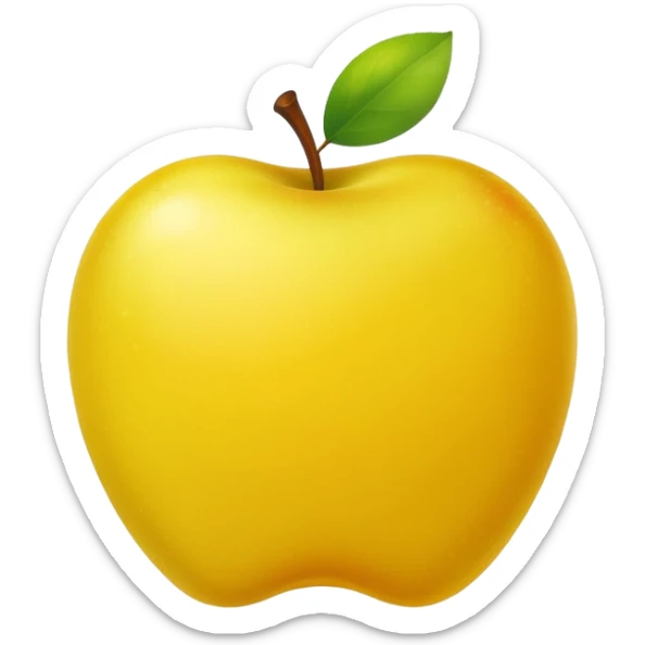 Yellow apple sticker