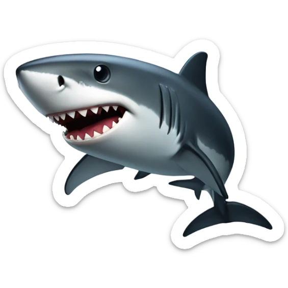 Shark with a top hat sticker