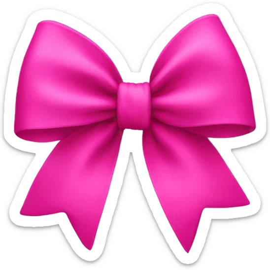 Hot pink bow sticker