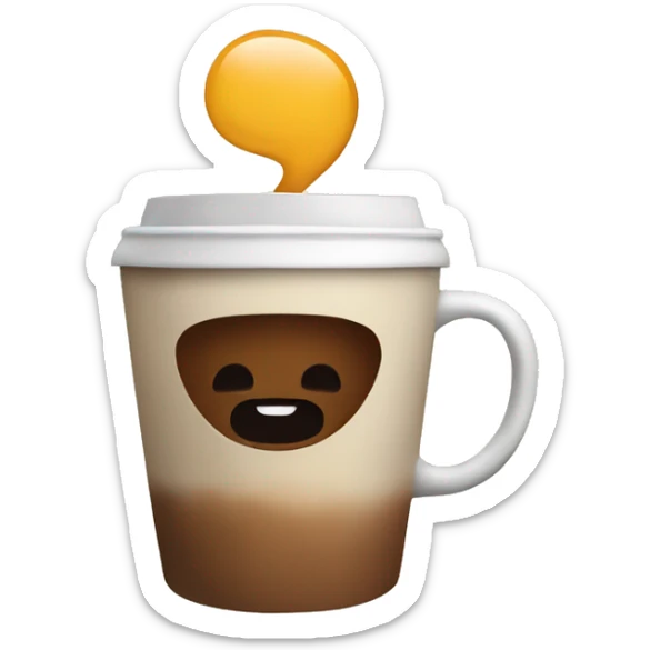 Coffee in hands sticker