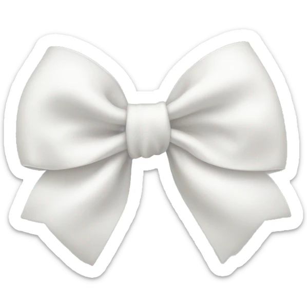 white bow  sticker