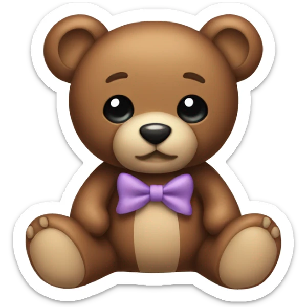 Teddy bow sticker
