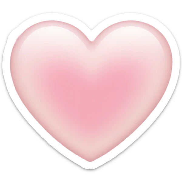 light pink heart sticker