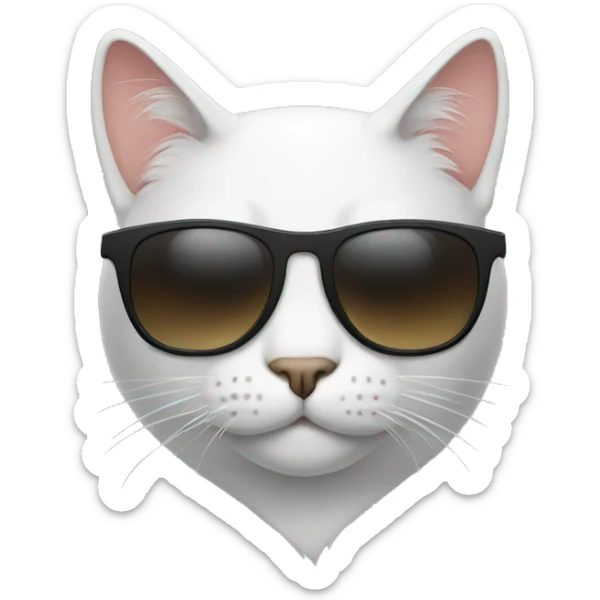 Cat with sunglasses sticker