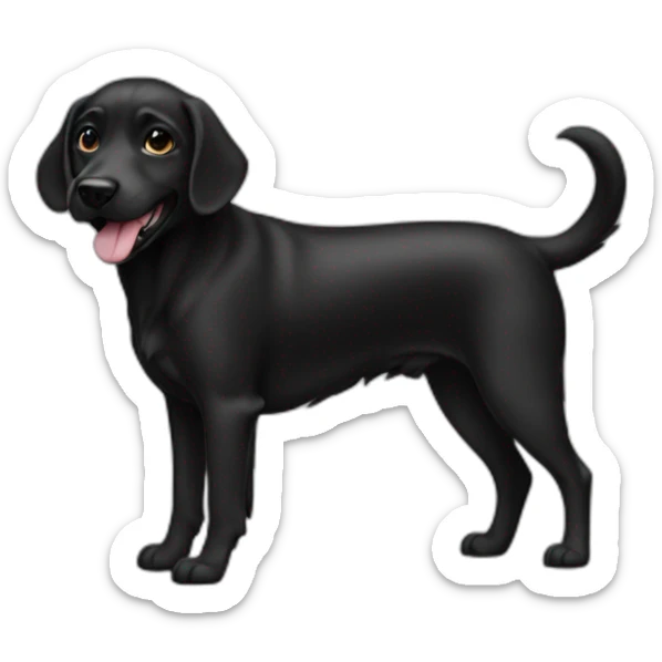 dog black sticker