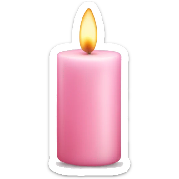 light pink candle sticker
