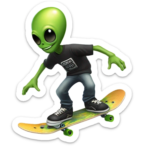 The Alien (Tony Hawk’s Pro Skater 2): Iconic-style Candid Likeness Rare Unlockable Character

An unusual, green extraterrestrial skater, the Alien adds a unique twist and is unlockable by completing hidden objectives in the game. sticker