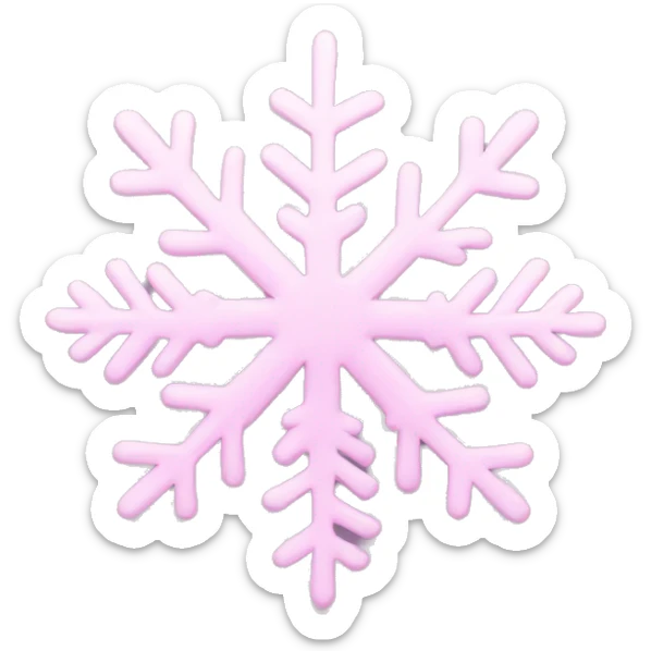 pastel pink snowflake  sticker