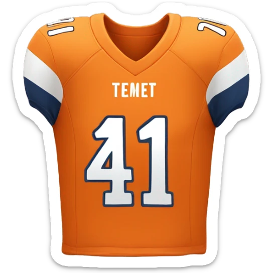 back of an orange football jersey with the number 11  sticker