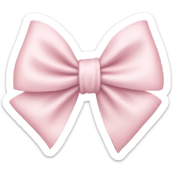 Pale pink soft bow  sticker
