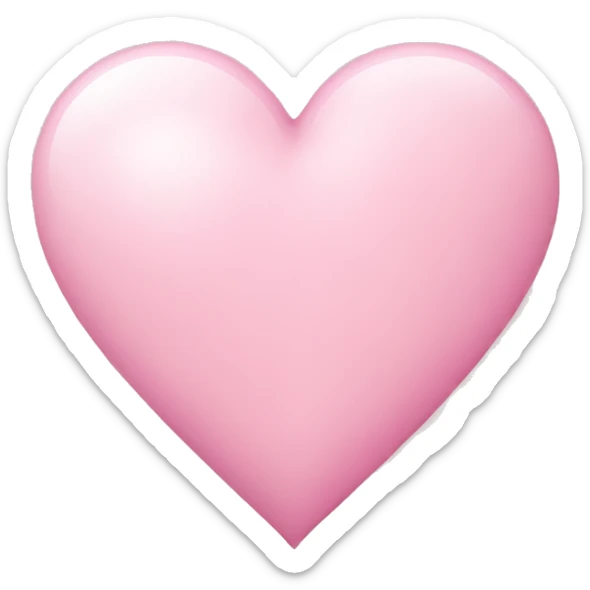 light pink heart  sticker