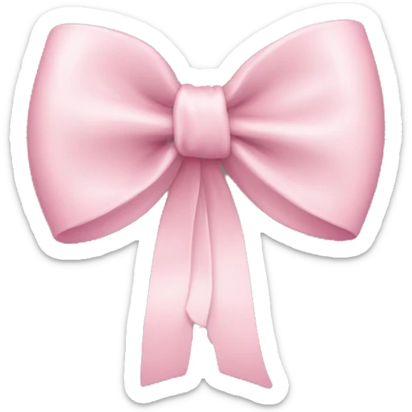 Light pink bow sticker