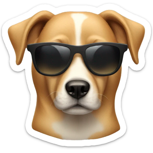 Dog wearing sunglasses  sticker