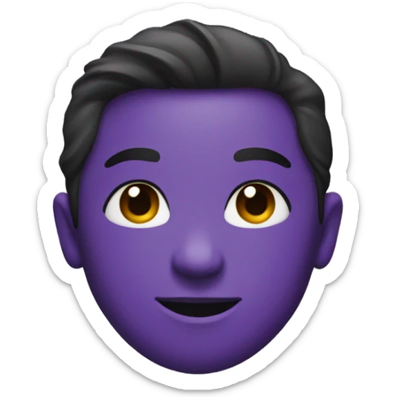 Black and purple heart  sticker