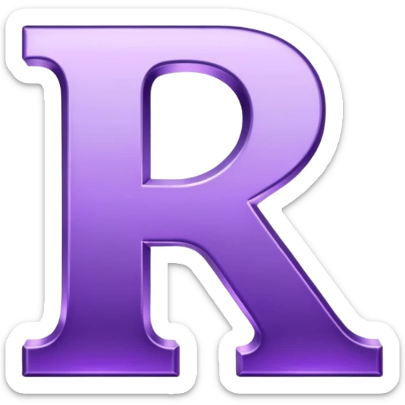 purple letters sticker