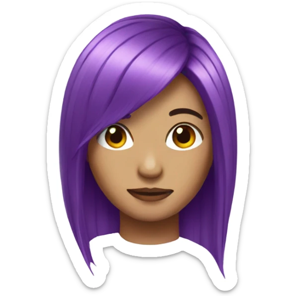 Purple hair  sticker