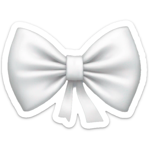 white bow sticker
