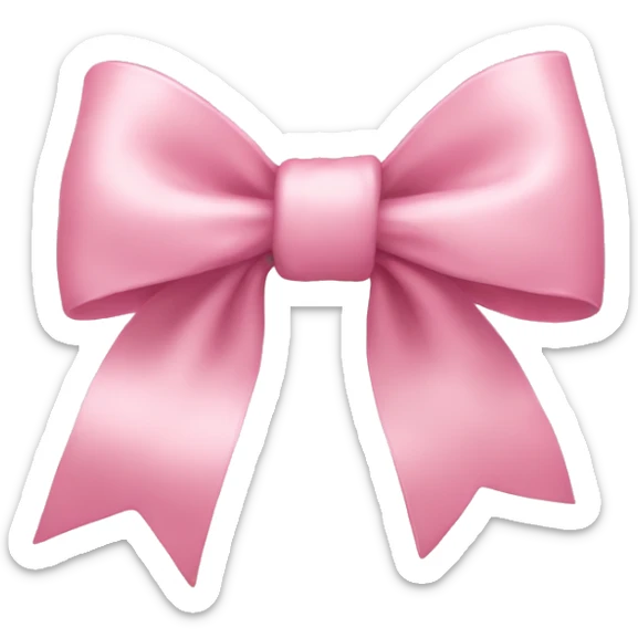 soft pink bow sticker