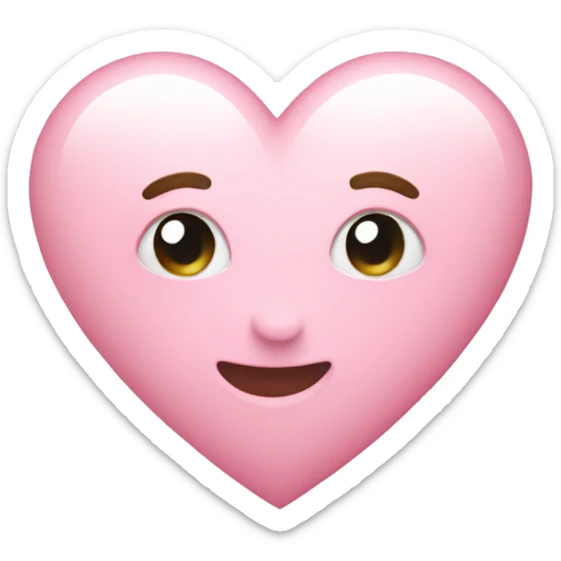 Light pink heart sticker