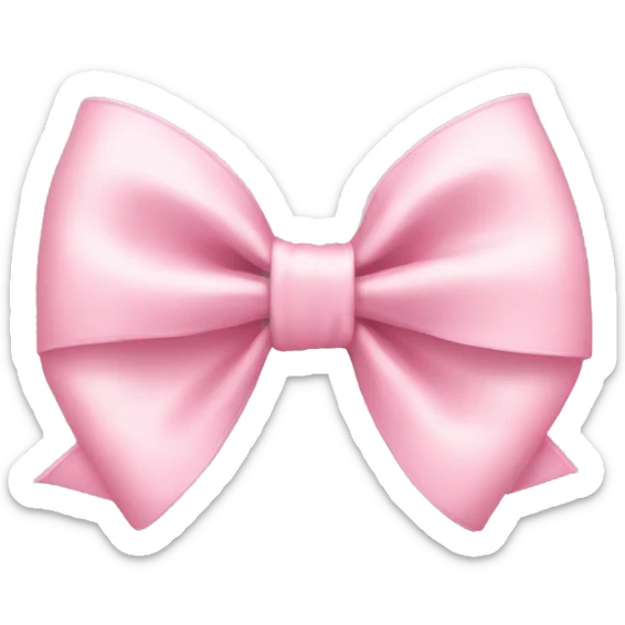 Light pink bow sticker