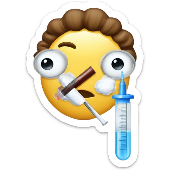 i dont want any emojis, i want a professional sign that shows a syringe and vaccination against the Human Papillomavirus sticker