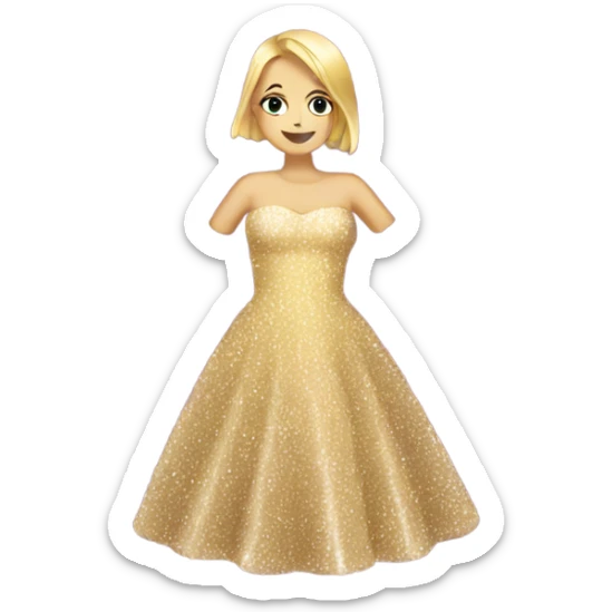 sparkly dress sticker