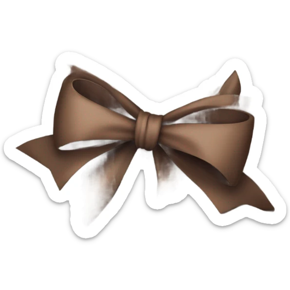 Brown bow sticker
