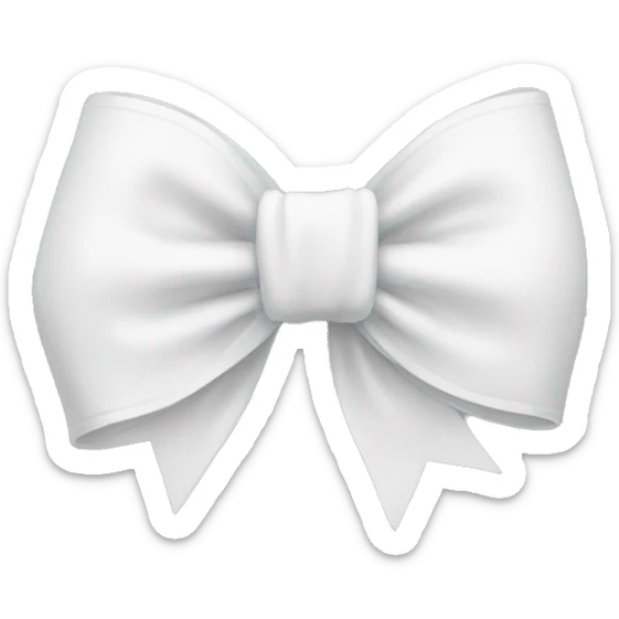 White bow sticker