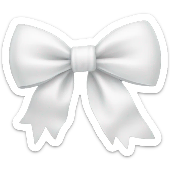 White bow sticker