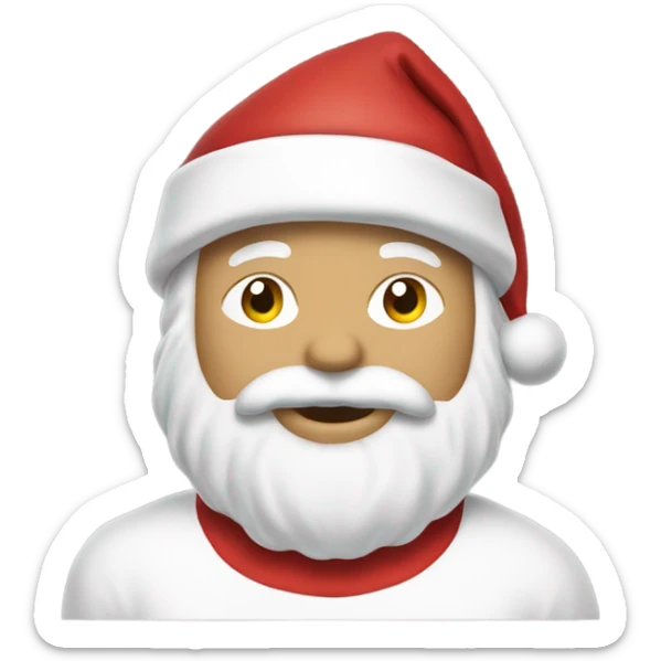 Santa Claus wearing Greenwich t-shirt that have words ‘Greenwich Health’ written in white letters  sticker