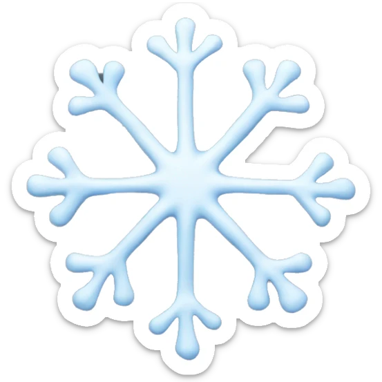 Melting snowflake sticker