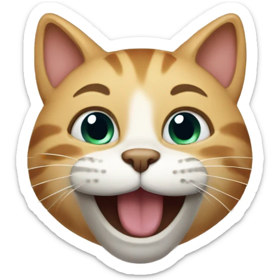 Cat smiling sticker