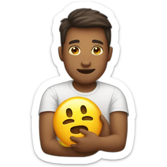 An emoji holding an emoji holding an emoji holding an emoji holding….. sticker
