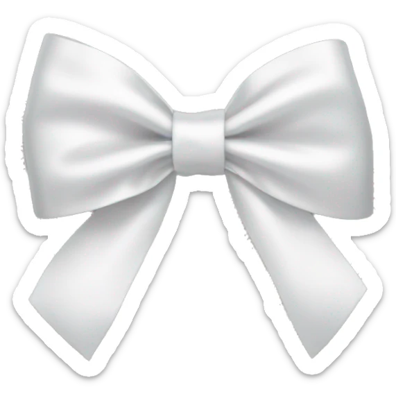 white satin bow sticker