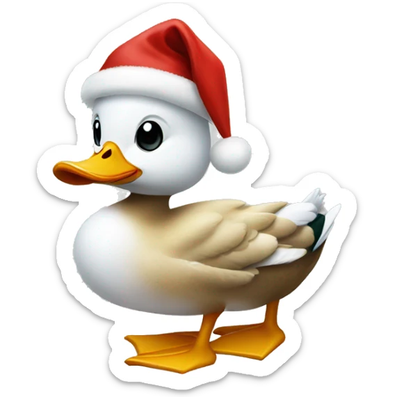 christmas duck sticker