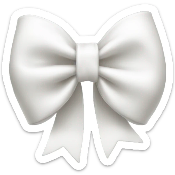white bow sticker